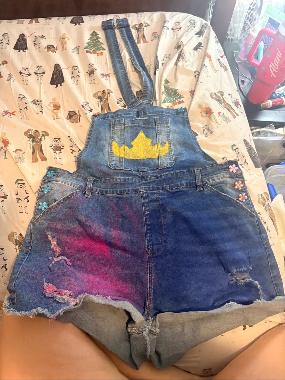 Sleeping Beauty overalls DIY